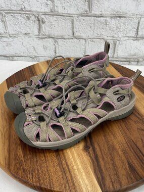 Keen Whisper Womens Sz. 6.5 Purple Tan Waterproof Hiking Sandals